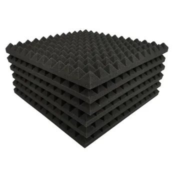 12 упаковок звуконепроницаемой пены пирамидальной формы, панель для обработки звукоизоляционных накладок для изоляции эхо-басов