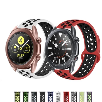20мм 22мм Для Samsung Galaxy watch 3 41мм 45мм Часы 42мм 46мм Ремешок для часов Спортивная силиконовая лента