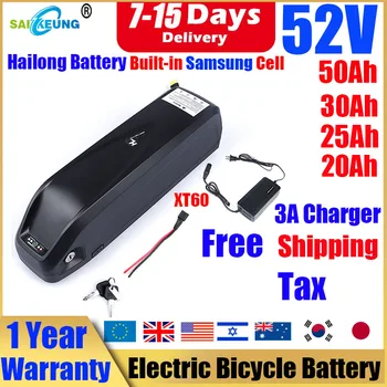 Hailong 48v52v 28ah downtube EBike bateria 2000w bafang boite batterie 20ah 24ah 30ah 40ah 50ah литиевая батарея с зарядным устройством 3A