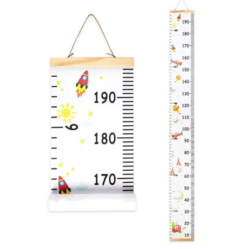 L Линейки для измерения роста детей от младенца до взрослого Съемная таблица измерения роста детей в рулонах в деревянной рамке Симпатичные