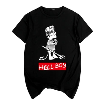 LIL PEEP HELLBOY, хип-хоп рэпер CRY BABY, Летняя футболка с принтом, хлопковая мужская футболка, Новая женская футболка в стиле панк-рок