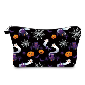 Женская помада с конфетами и тыквой на Хэллоуин, косметичка на воздушной подушке, сумка для стирки, сумка для организации, 2023 Переносная сумка для стирки