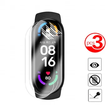 Защитные Пленки Xiomi MI band 7 3ШТ Гелевая Пленка Для Xiaomi Mi band7 Miband7 NFC Браслет Гидрогелевые Пленки Аксессуары Не Стекло