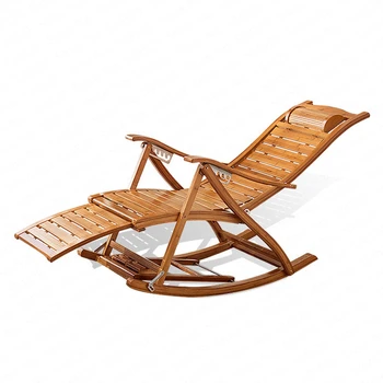 Кресло-качалка для взрослых, раскладное кресло для обеденного перерыва, кровать для летнего сна, домашний балкон, повседневный бамбуковый стул для пожилых людей