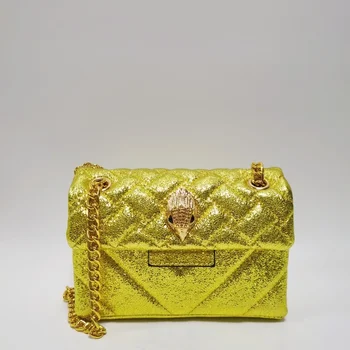 Летняя Блестящая Мини-золотая Женская сумочка с блестками, Модная стеганая сумка через плечо с блестками