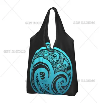 Морской дизайн женщин Shooper хозяйственная сумка Складная сумка многоразовые продуктовый сумки Сумка для открытый ходьба эко сумка