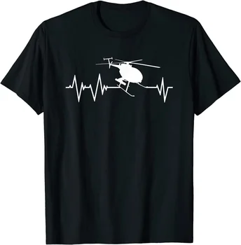 Отличный дизайн вертолета, Подарок Пилоту, Хлопковая футболка премиум-класса с круглым вырезом, мужские повседневные футболки с коротким рукавом, топы Высокого качества