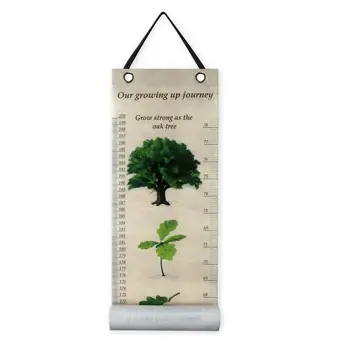 Съемная таблица роста Диаграмма роста для детей Холст И дерево Съемная Измерительная Настенная линейка Декор настенной комнаты для